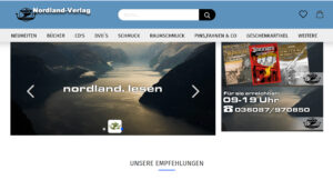 Screenshot Webseite Nordland-Verlag von Thorsten Heise